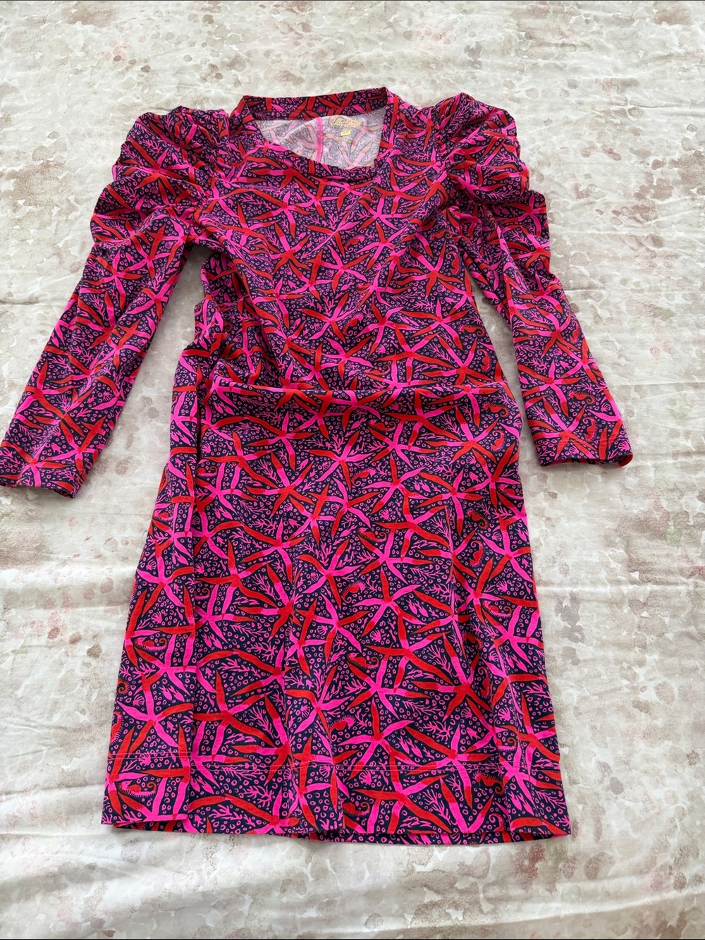 Lilly Pulitzer Pink & Red Printed Long-Sleeve Dress